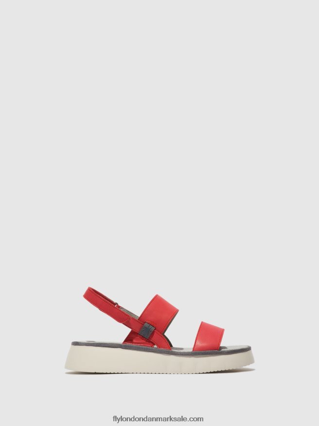 Fly London Kvinder sling-back sandaler cura318 X84ZLZ462 hindbær