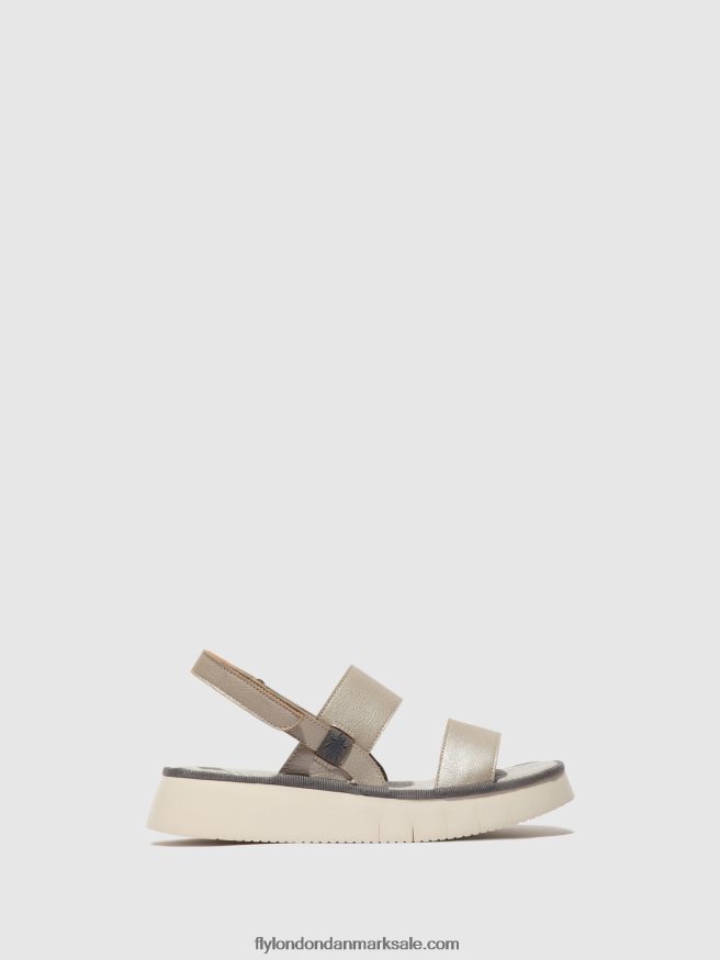 Fly London Kvinder sling-back sandaler cura318 X84ZLZ463 sølv