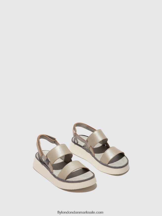 Fly London Kvinder sling-back sandaler cura318 X84ZLZ463 sølv