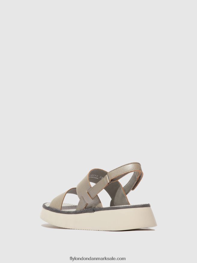 Fly London Kvinder sling-back sandaler cura318 X84ZLZ463 sølv