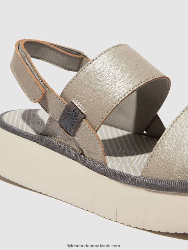 Fly London Kvinder sling-back sandaler cura318 X84ZLZ463 sølv
