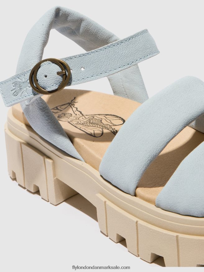 Fly London Kvinder sling-back sandaler jela864 X84ZLZ544 Himmelblå