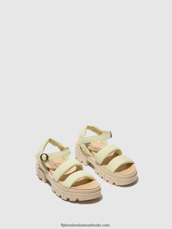 Fly London Kvinder sling-back sandaler jela864 X84ZLZ549 Bleg gul