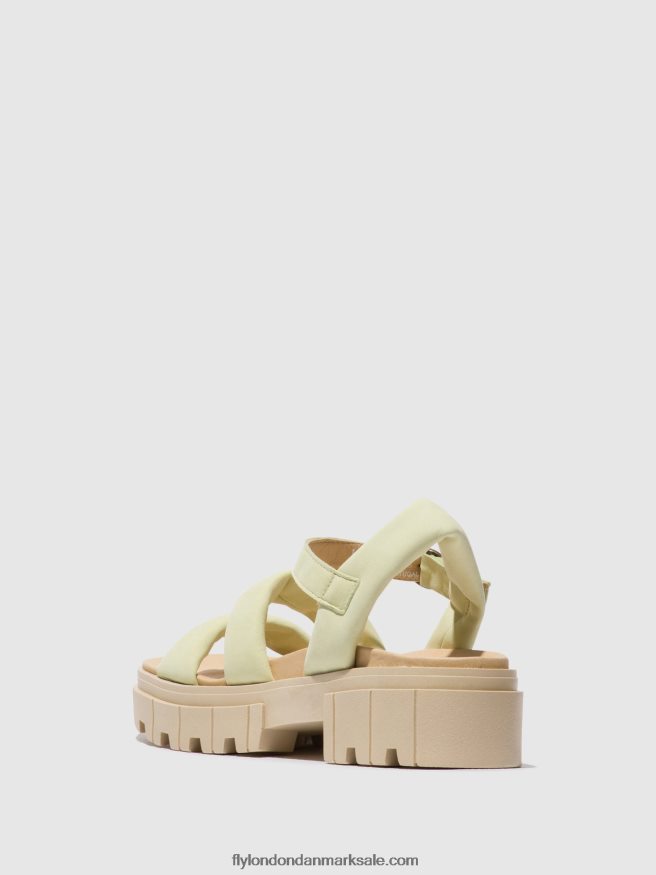 Fly London Kvinder sling-back sandaler jela864 X84ZLZ549 Bleg gul