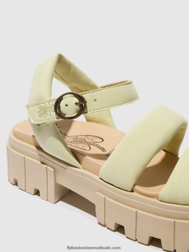 Fly London Kvinder sling-back sandaler jela864 X84ZLZ549 Bleg gul