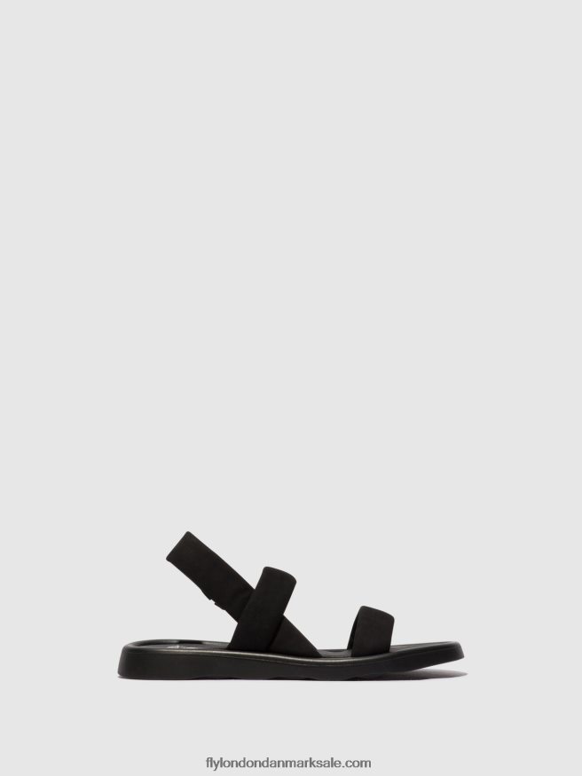 Fly London Kvinder sling-back sandaler tera873 X84ZLZ538 sort