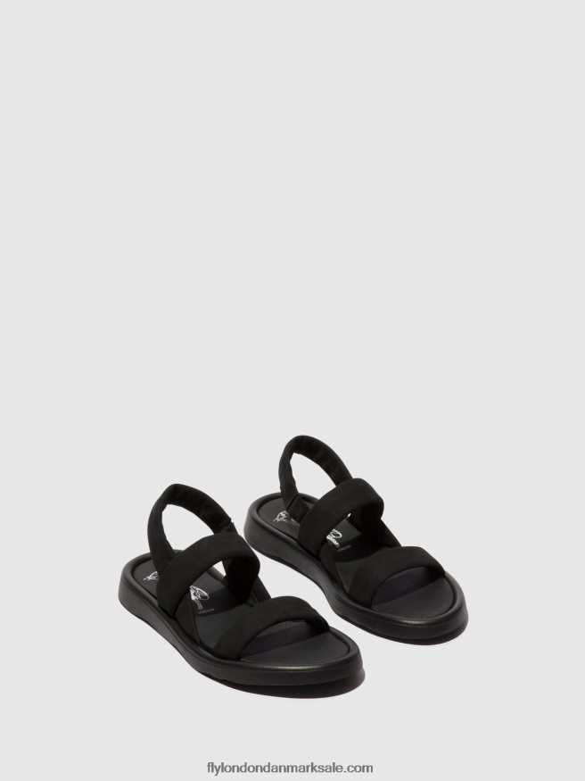 Fly London Kvinder sling-back sandaler tera873 X84ZLZ538 sort