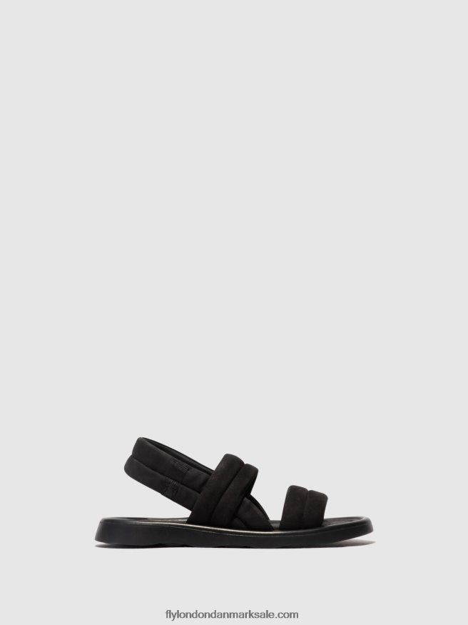 Fly London Kvinder sling-back sandaler tofy941 X84ZLZ457 sort