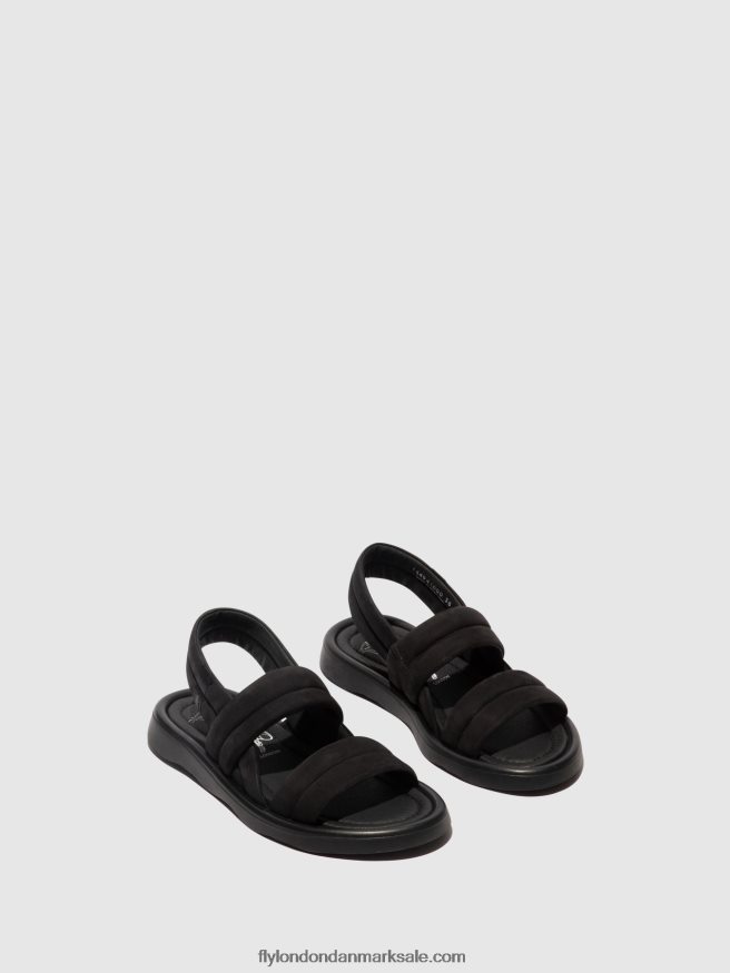 Fly London Kvinder sling-back sandaler tofy941 X84ZLZ457 sort