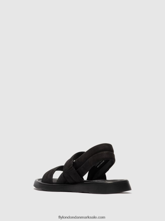 Fly London Kvinder sling-back sandaler tofy941 X84ZLZ457 sort