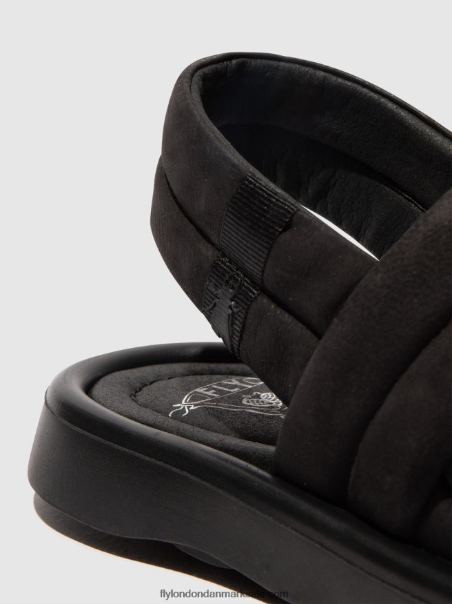 Fly London Kvinder sling-back sandaler tofy941 X84ZLZ457 sort