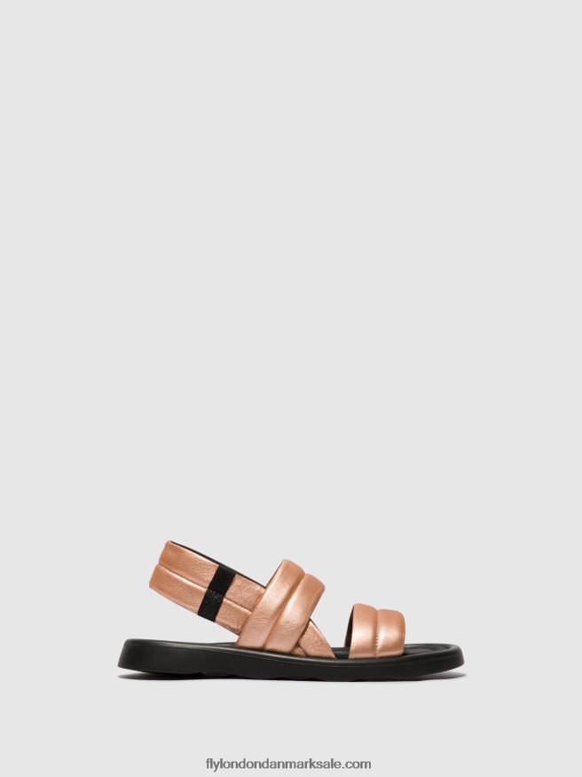 Fly London Kvinder sling-back sandaler tofy941 X84ZLZ458 rødme guld