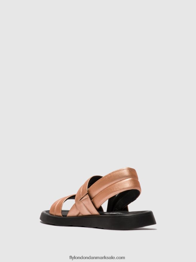 Fly London Kvinder sling-back sandaler tofy941 X84ZLZ458 rødme guld