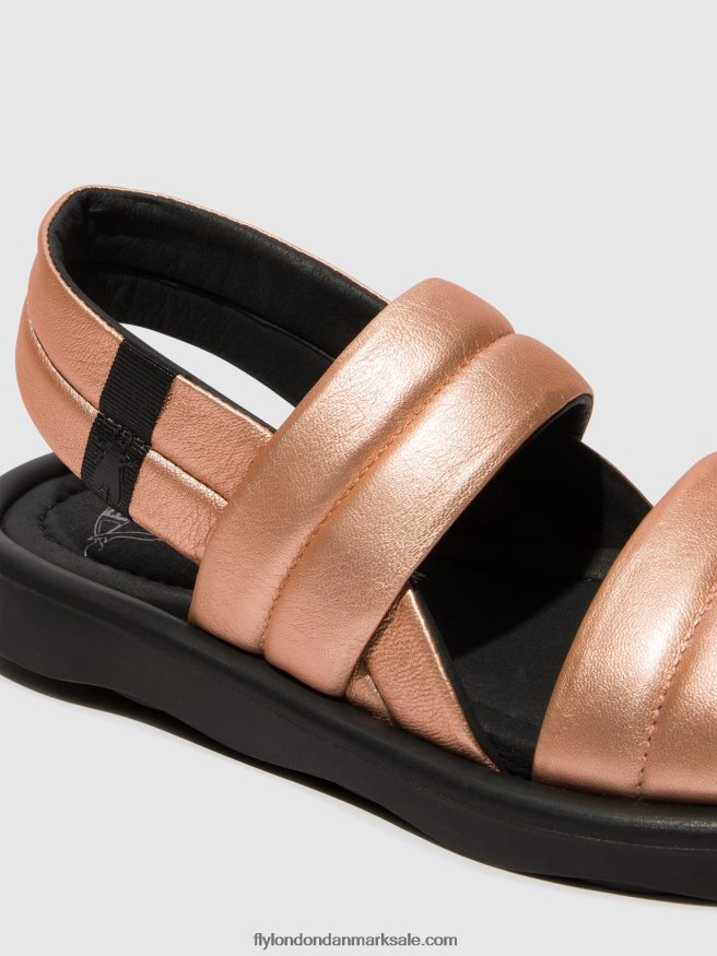 Fly London Kvinder sling-back sandaler tofy941 X84ZLZ458 rødme guld