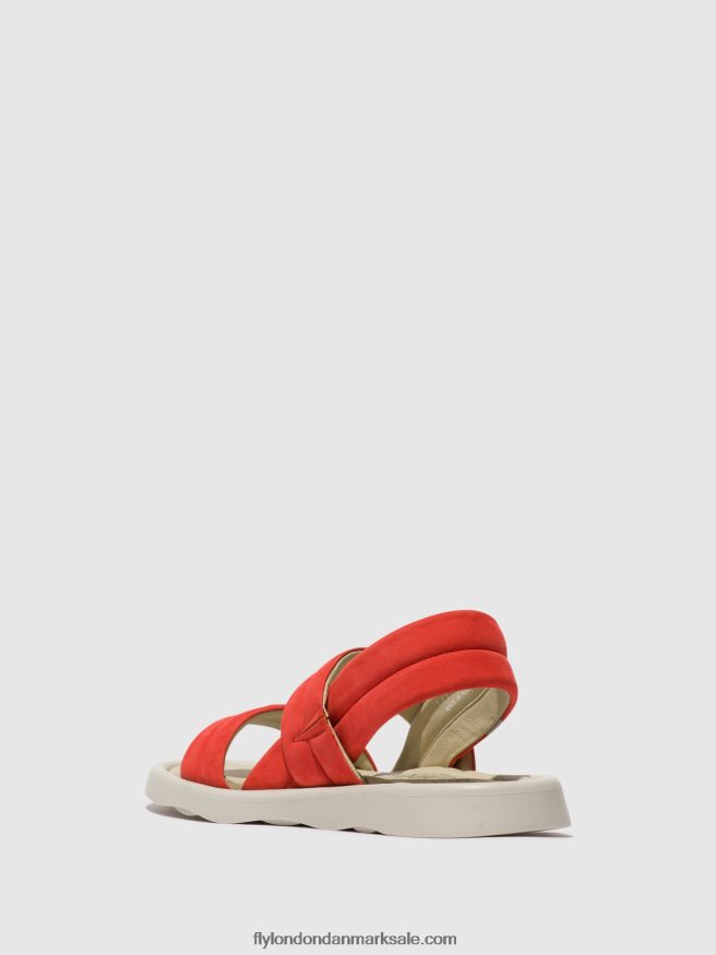 Fly London Kvinder sling-back sandaler tofy941 X84ZLZ459 djævlerød