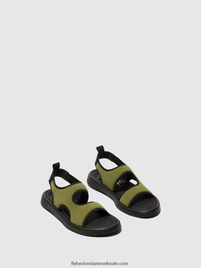 Fly London Kvinder sling-back sandaler treq930 X84ZLZ451 oliven/sort