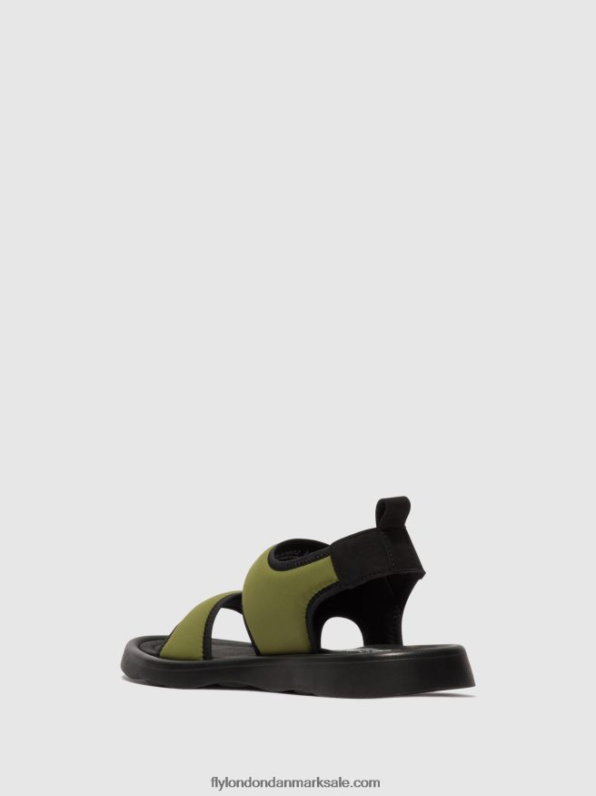 Fly London Kvinder sling-back sandaler treq930 X84ZLZ451 oliven/sort