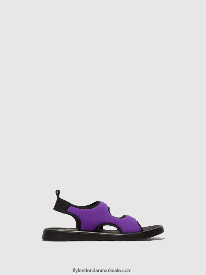 Fly London Kvinder sling-back sandaler treq930 X84ZLZ452 bratsch/sort