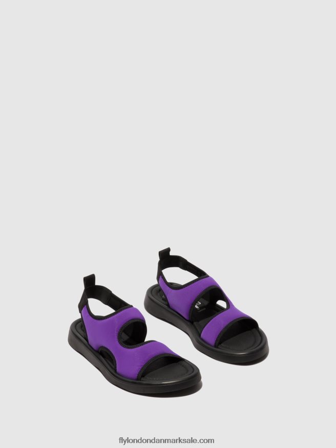 Fly London Kvinder sling-back sandaler treq930 X84ZLZ452 bratsch/sort