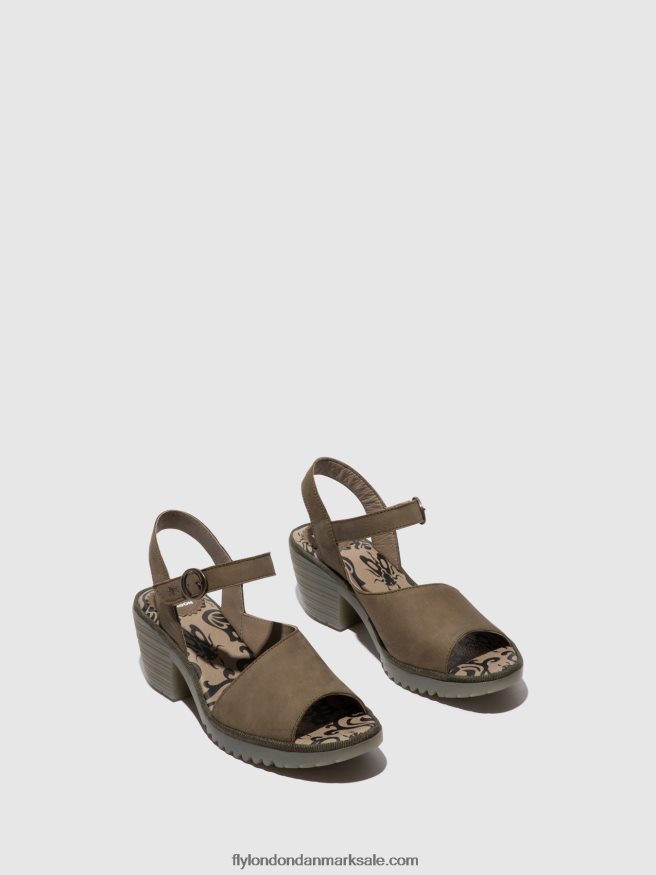 Fly London Kvinder sling-back sandaler wely439 X84ZLZ443 kaki