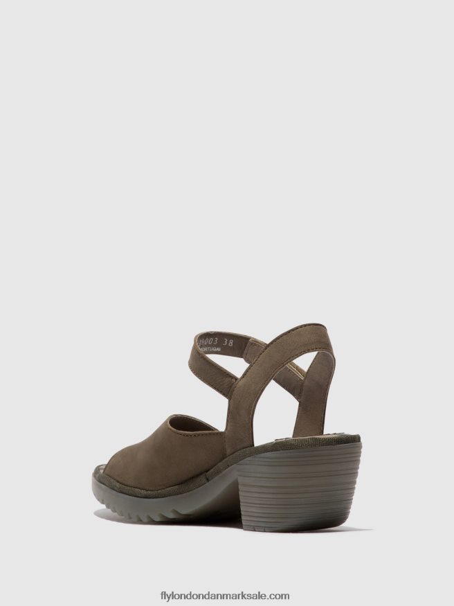 Fly London Kvinder sling-back sandaler wely439 X84ZLZ443 kaki