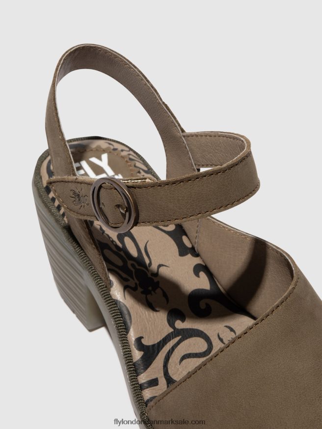 Fly London Kvinder sling-back sandaler wely439 X84ZLZ443 kaki