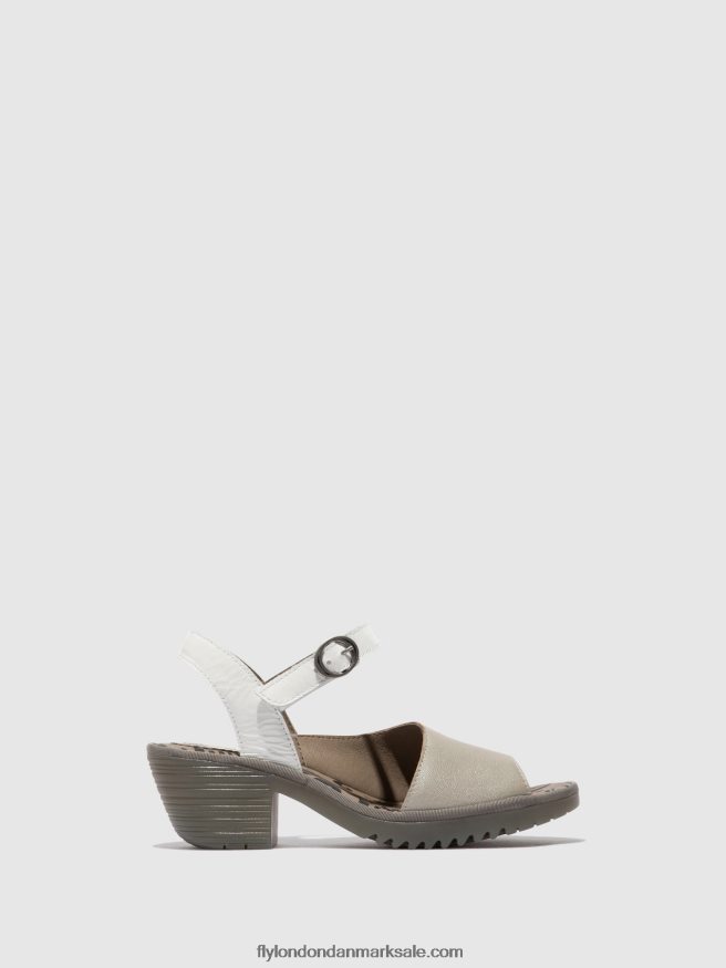 Fly London Kvinder sling-back sandaler wely439 X84ZLZ444 sølv/ offwhite