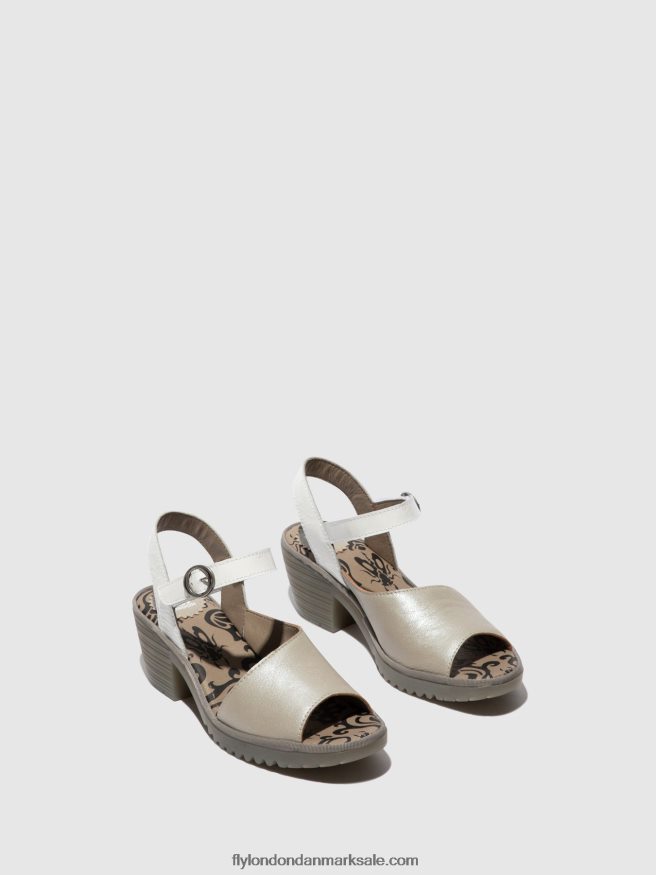 Fly London Kvinder sling-back sandaler wely439 X84ZLZ444 sølv/ offwhite