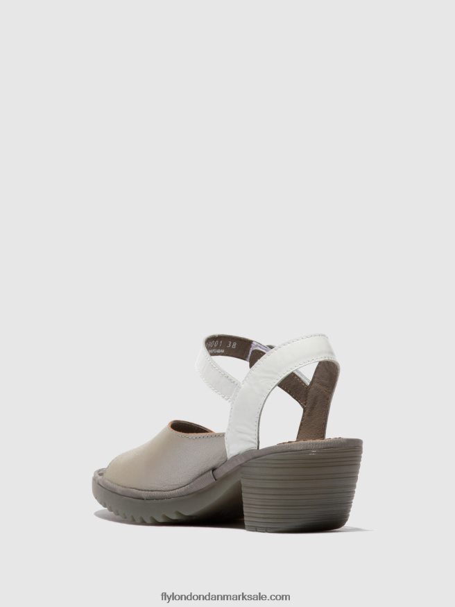 Fly London Kvinder sling-back sandaler wely439 X84ZLZ444 sølv/ offwhite
