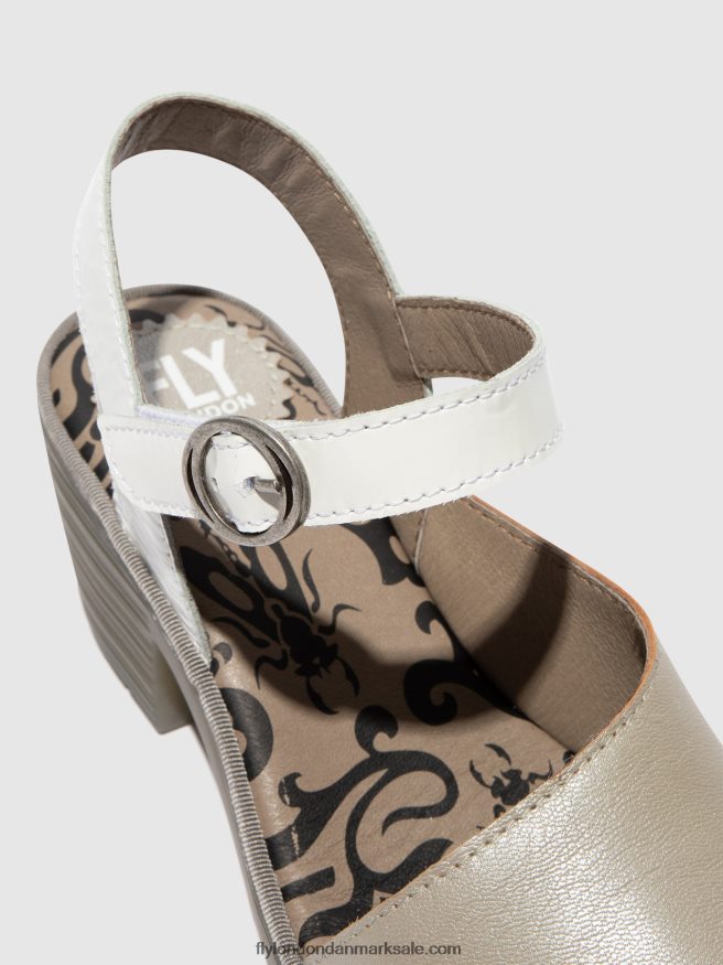 Fly London Kvinder sling-back sandaler wely439 X84ZLZ444 sølv/ offwhite