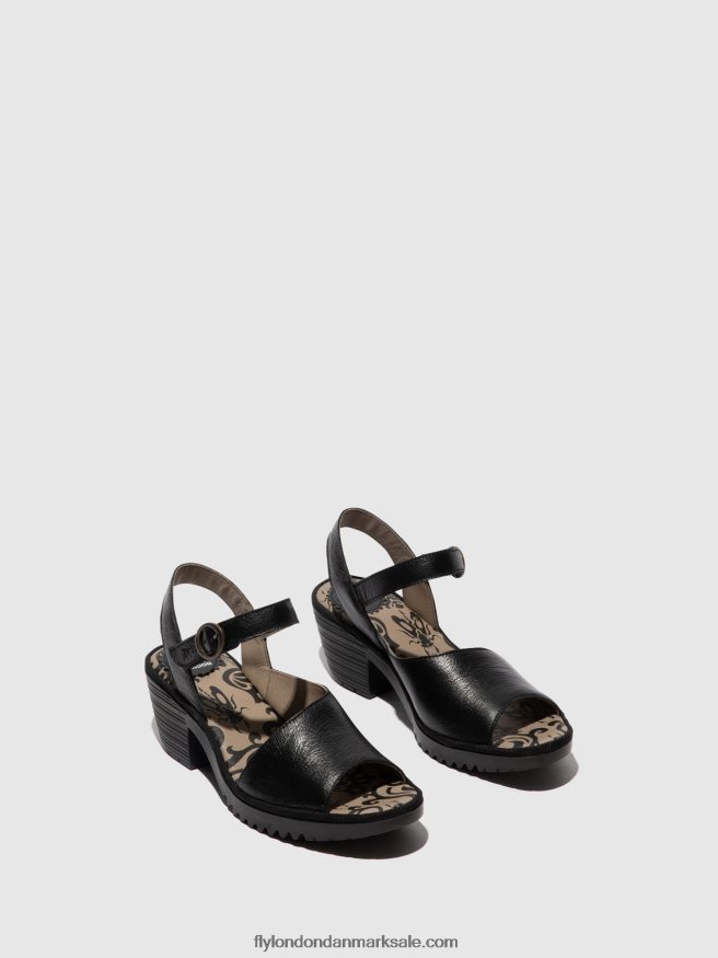 Fly London Kvinder sling-back sandaler wely439 X84ZLZ453 sort