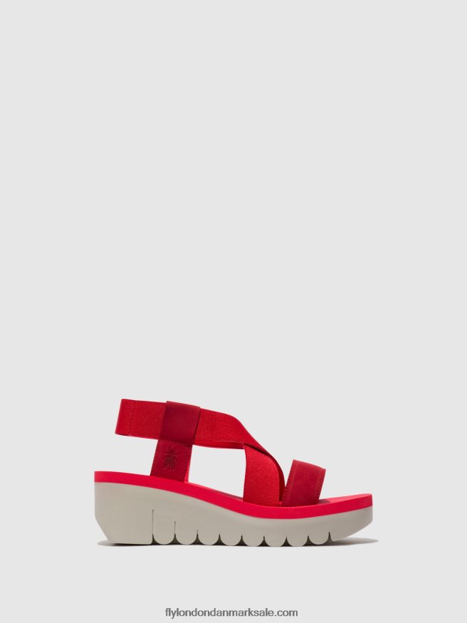 Fly London Kvinder sling-back sandaler yabi922 X84ZLZ447 læbestift rød (rød)
