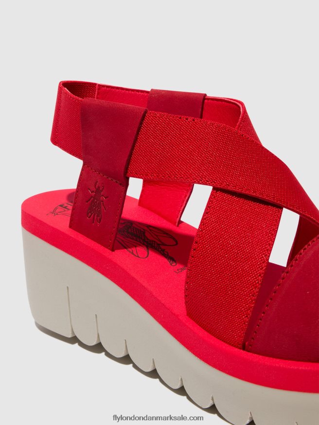 Fly London Kvinder sling-back sandaler yabi922 X84ZLZ447 læbestift rød (rød)