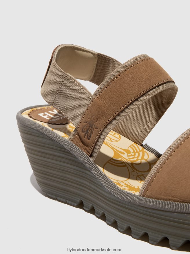 Fly London Kvinder sling-back sandaler yaco416 X84ZLZ431 sand