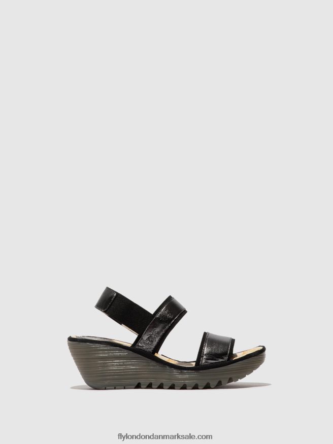 Fly London Kvinder sling-back sandaler yaco416 X84ZLZ441 grafit