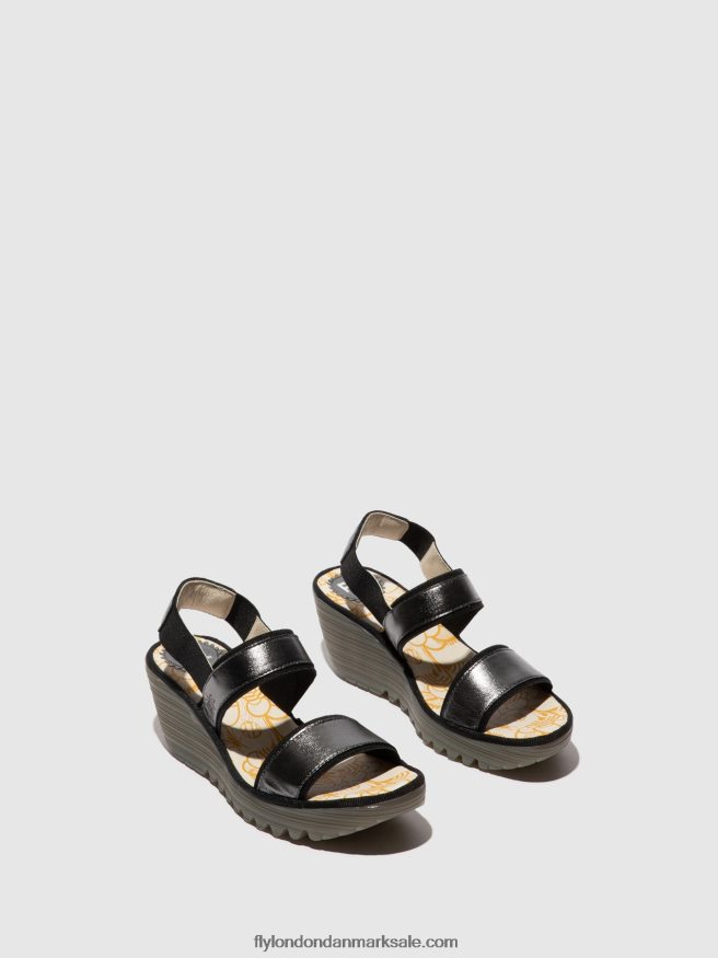 Fly London Kvinder sling-back sandaler yaco416 X84ZLZ441 grafit