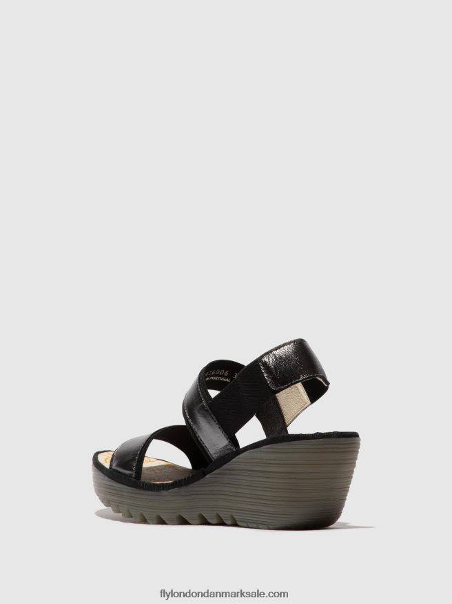 Fly London Kvinder sling-back sandaler yaco416 X84ZLZ441 grafit