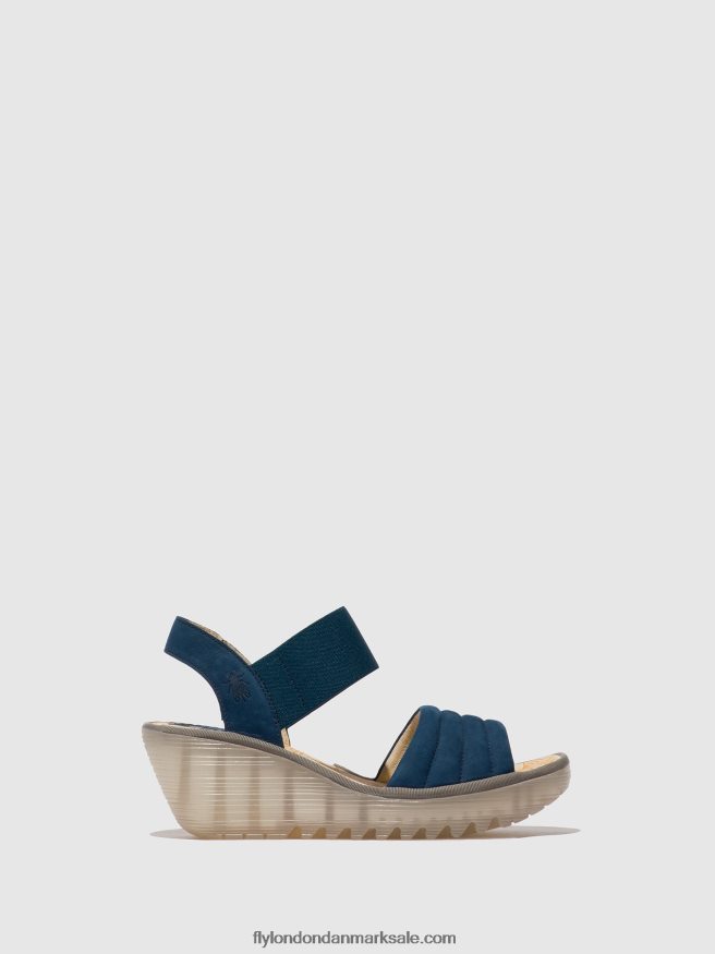 Fly London Kvinder sling-back sandaler yiko414 X84ZLZ433 blå