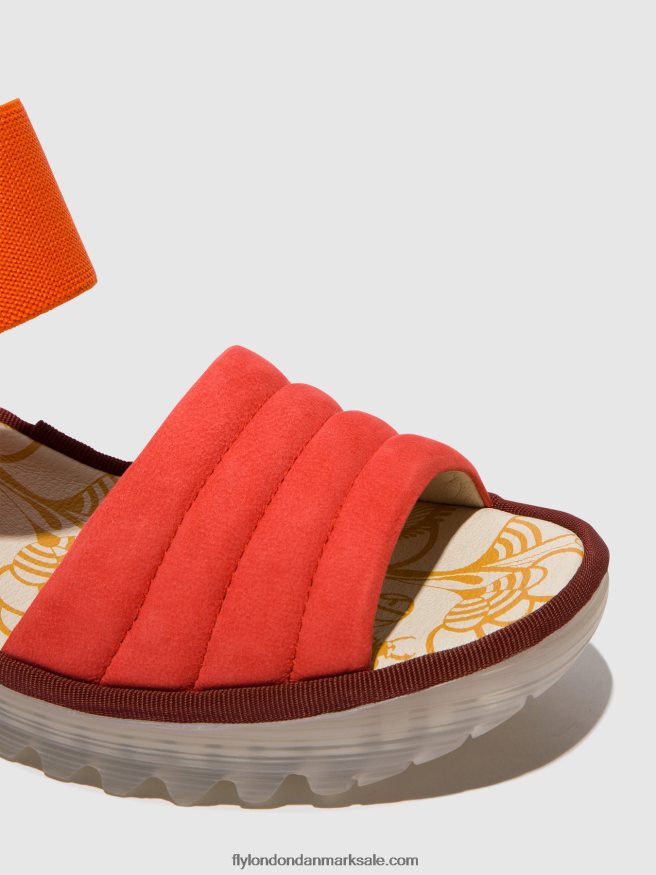 Fly London Kvinder sling-back sandaler yiko414 X84ZLZ434 djævlerød