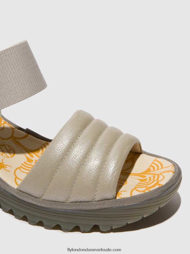 Fly London Kvinder sling-back sandaler yiko414 X84ZLZ435 sølv/offwhite