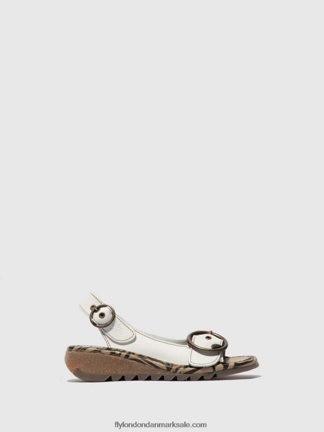 Fly London Kvinder spænde sandaler tram723 X84ZLZ614 offwhite