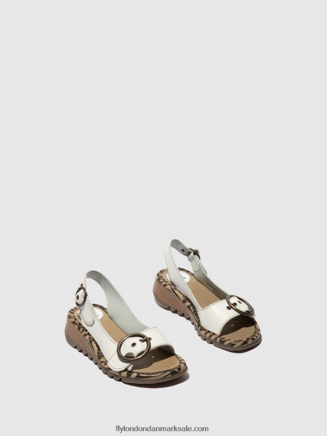 Fly London Kvinder spænde sandaler tram723 X84ZLZ614 offwhite