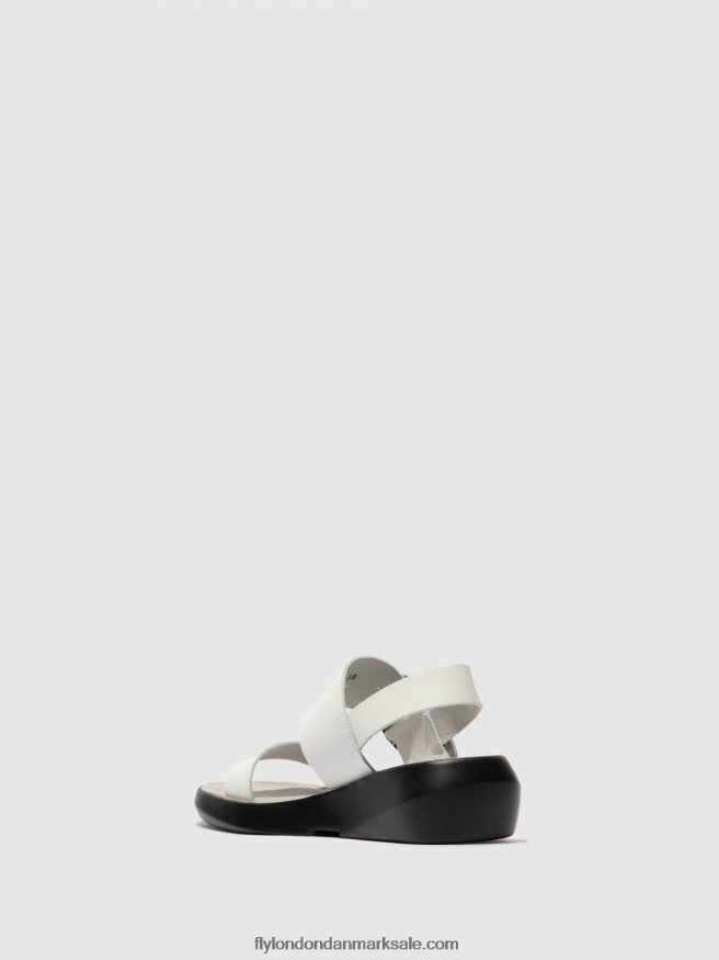 Fly London Kvinder spændesandaler bani739 X84ZLZ604 Brooklyn offwhite
