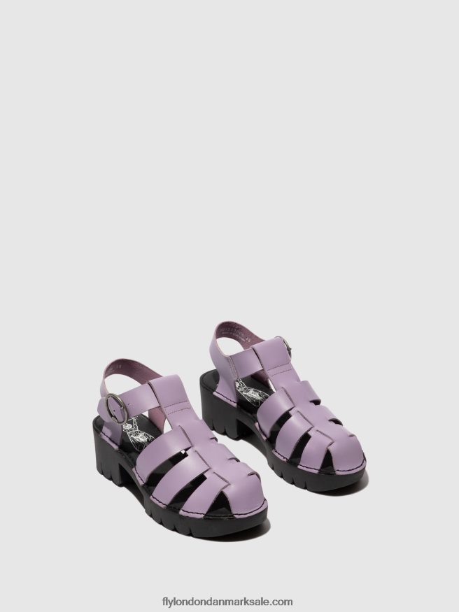 Fly London Kvinder t-strop sandaler emme511 X84ZLZ407 violet