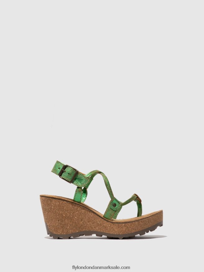 Fly London Kvinder t-strop sandaler gosh X84ZLZ517 grøn