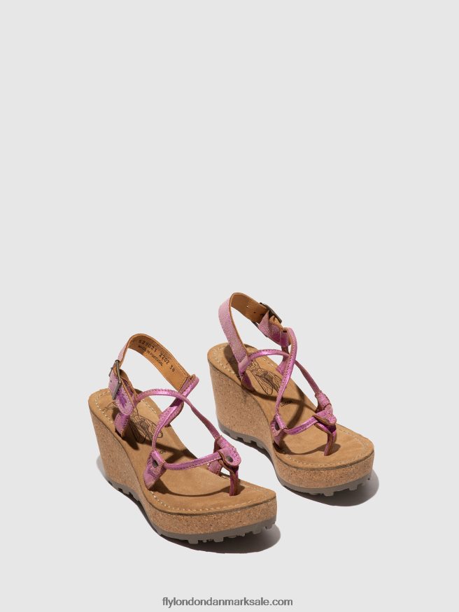 Fly London Kvinder t-strop sandaler gosh X84ZLZ518 lyserød