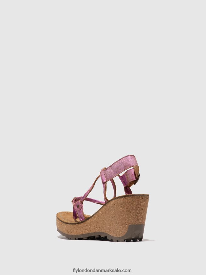 Fly London Kvinder t-strop sandaler gosh X84ZLZ518 lyserød