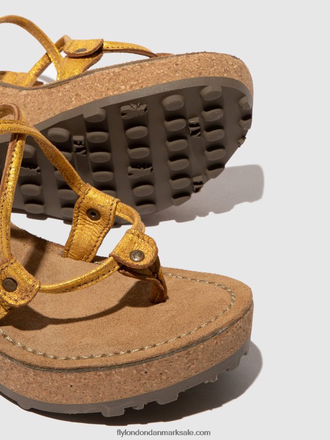 Fly London Kvinder t-strop sandaler gosh X84ZLZ519 gul
