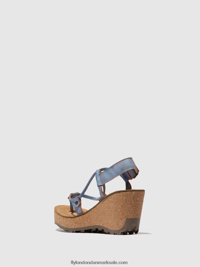 Fly London Kvinder t-strop sandaler gosh X84ZLZ520 blå