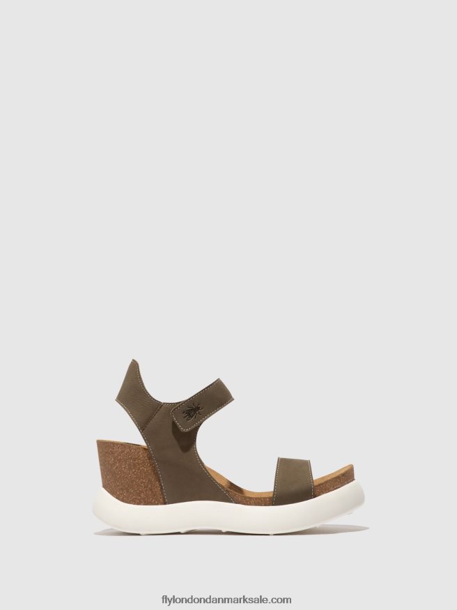Fly London Kvinder velcro sandaler gogo967 X84ZLZ398 kaki